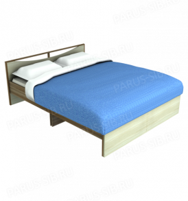 Кровать «Соло» -1600 без ящиков (венге/дуб)